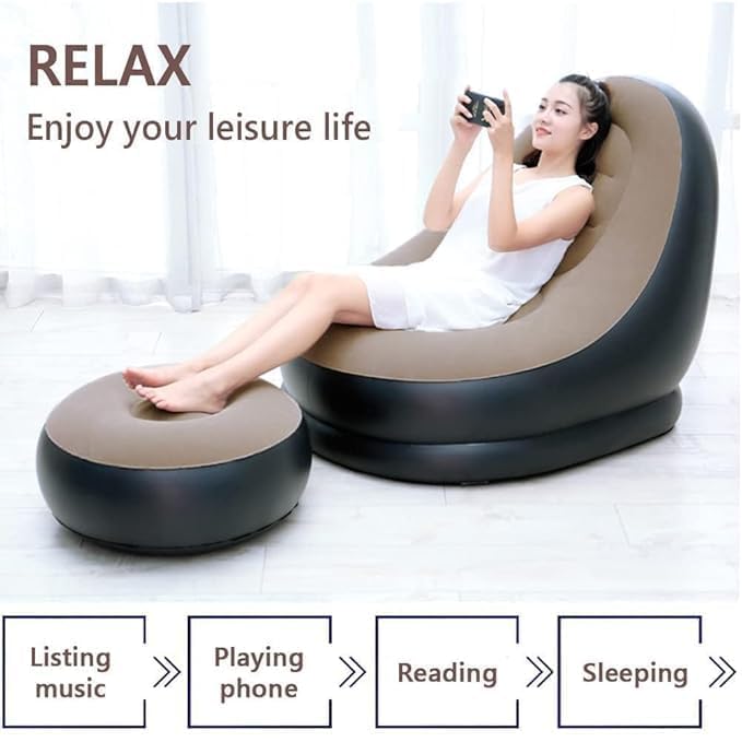 Inflatable Leisure Sofa Chair & Footstool